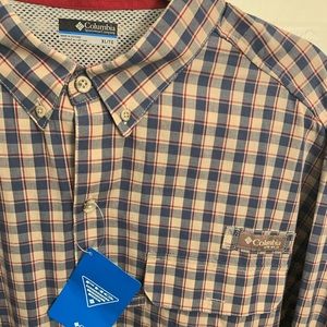 NWT!Columbia PHG, Size:MenXL, Plaid, lightweight